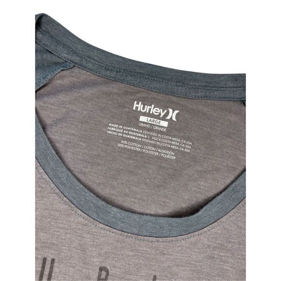 Hurley 3/4 sleeve graphic T - gray - L - Picture 3 of 7